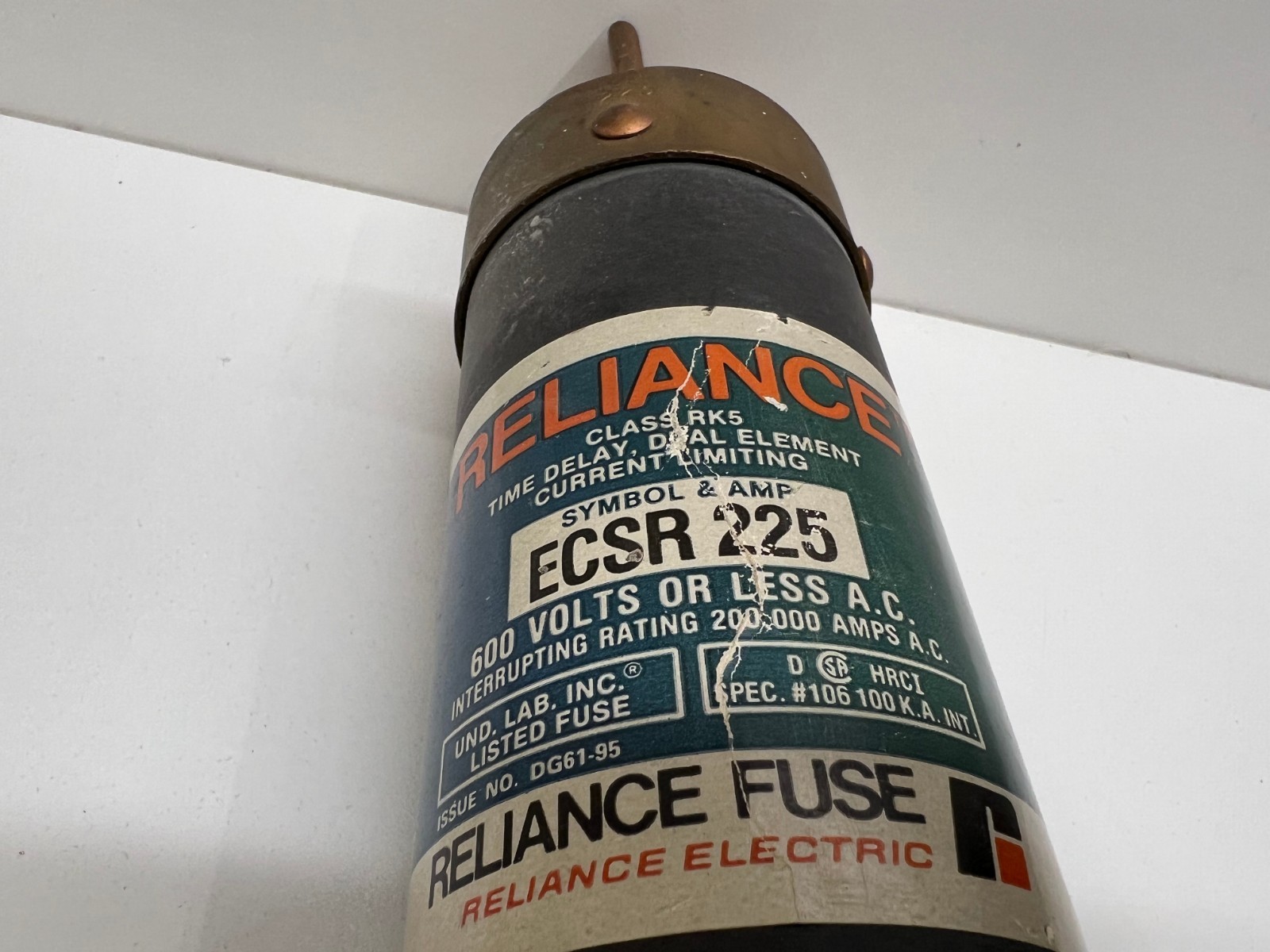 GOOD USED! RELIANCE 225A TIME-DELAY FUSE ECSR-225