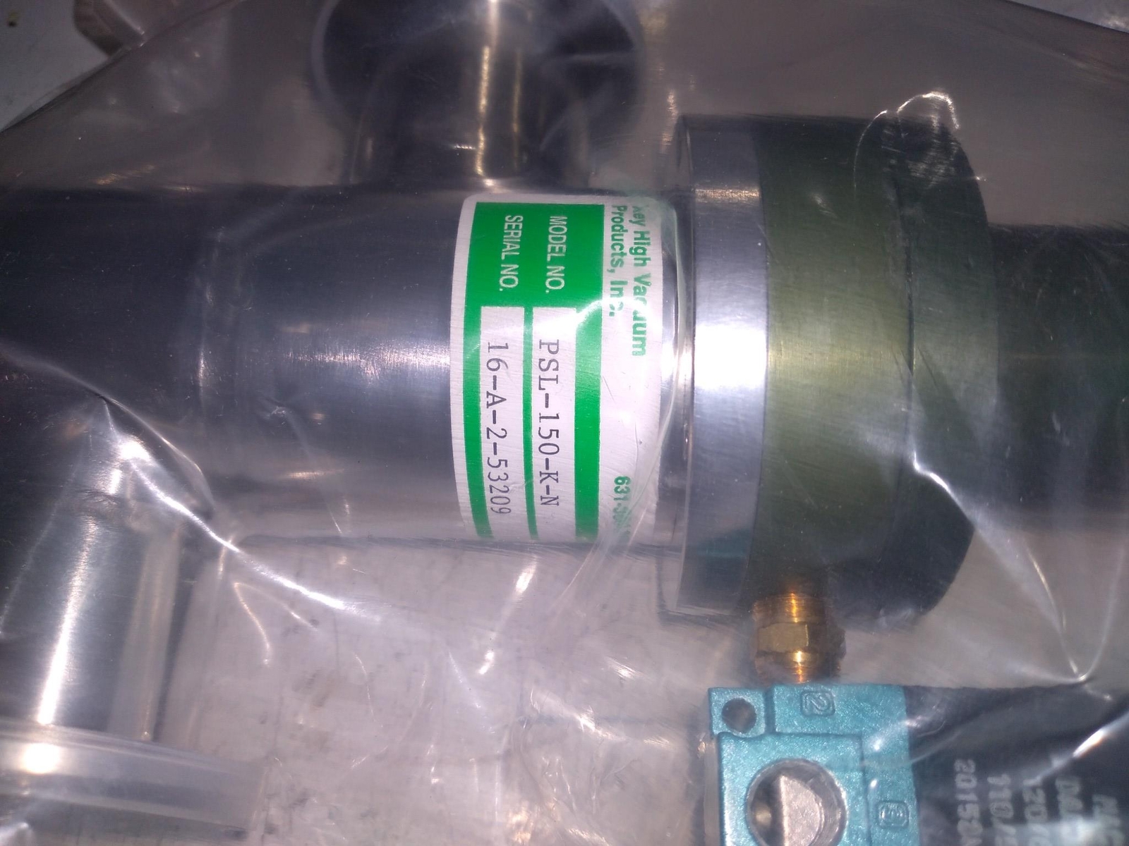 Key High Vacuum PSL-150-N-K Valve WITH MAC 35A-AAA-DAAJ-1KA 120/60 110/50