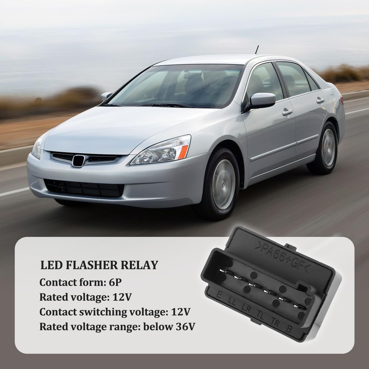 6 Pin LED Flasher Relay,LED Turn Signal Relay Replacement OEM#38300-SDA-A01,3830