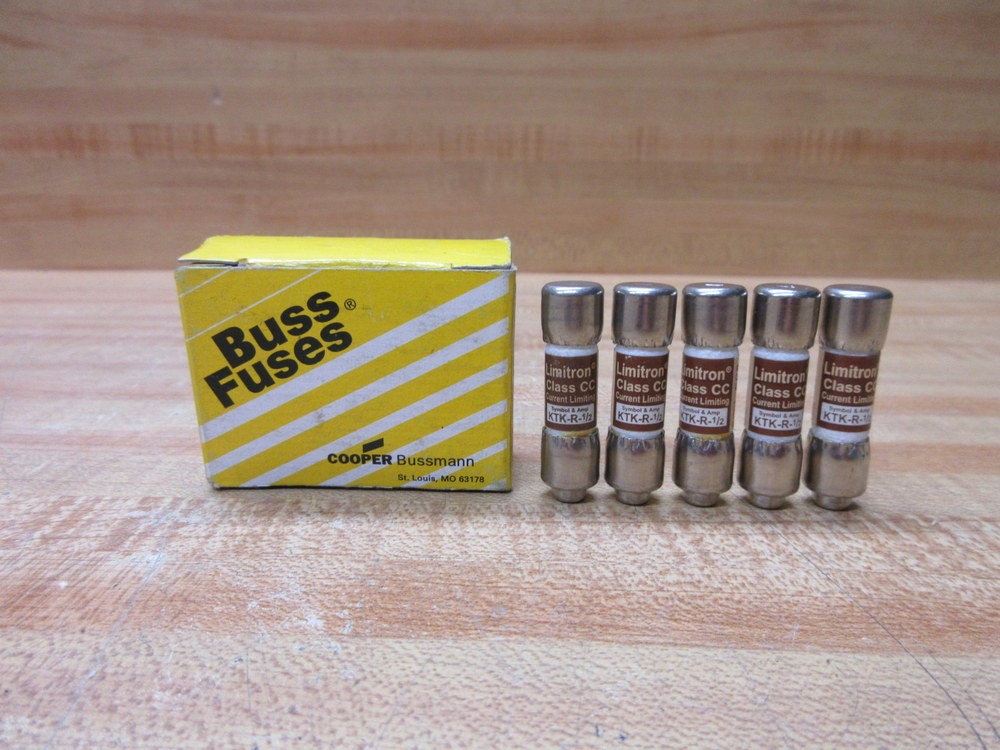 Buss KTK-R-1/2 Bussmann Fuse Cross Ref 4XC17 (Pack of 5)