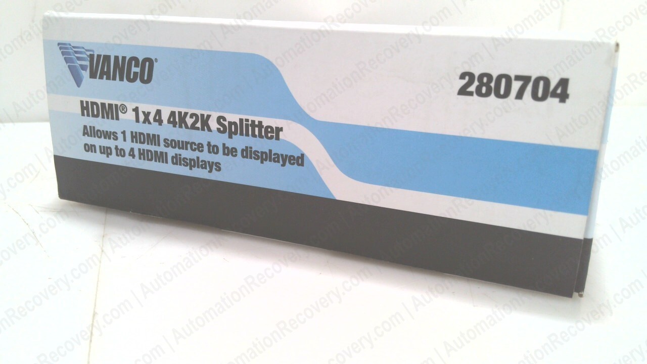 VANCO 280704, HDMI 1 X 4 4K2K SPLITTER, NEW #335843
