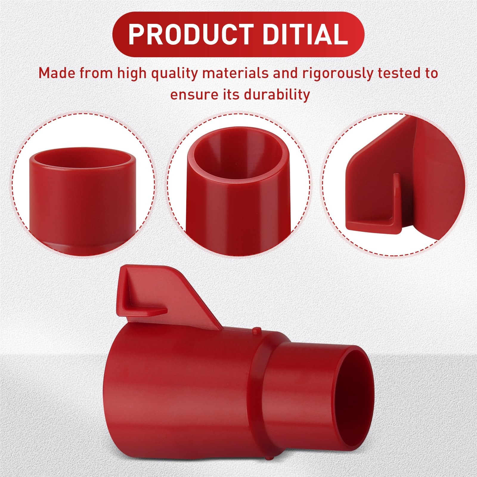 2 Pcs Vacuum Hose Adapter Fit for M-18 0970-20 14-37-0105, 14-37-0016, Red
