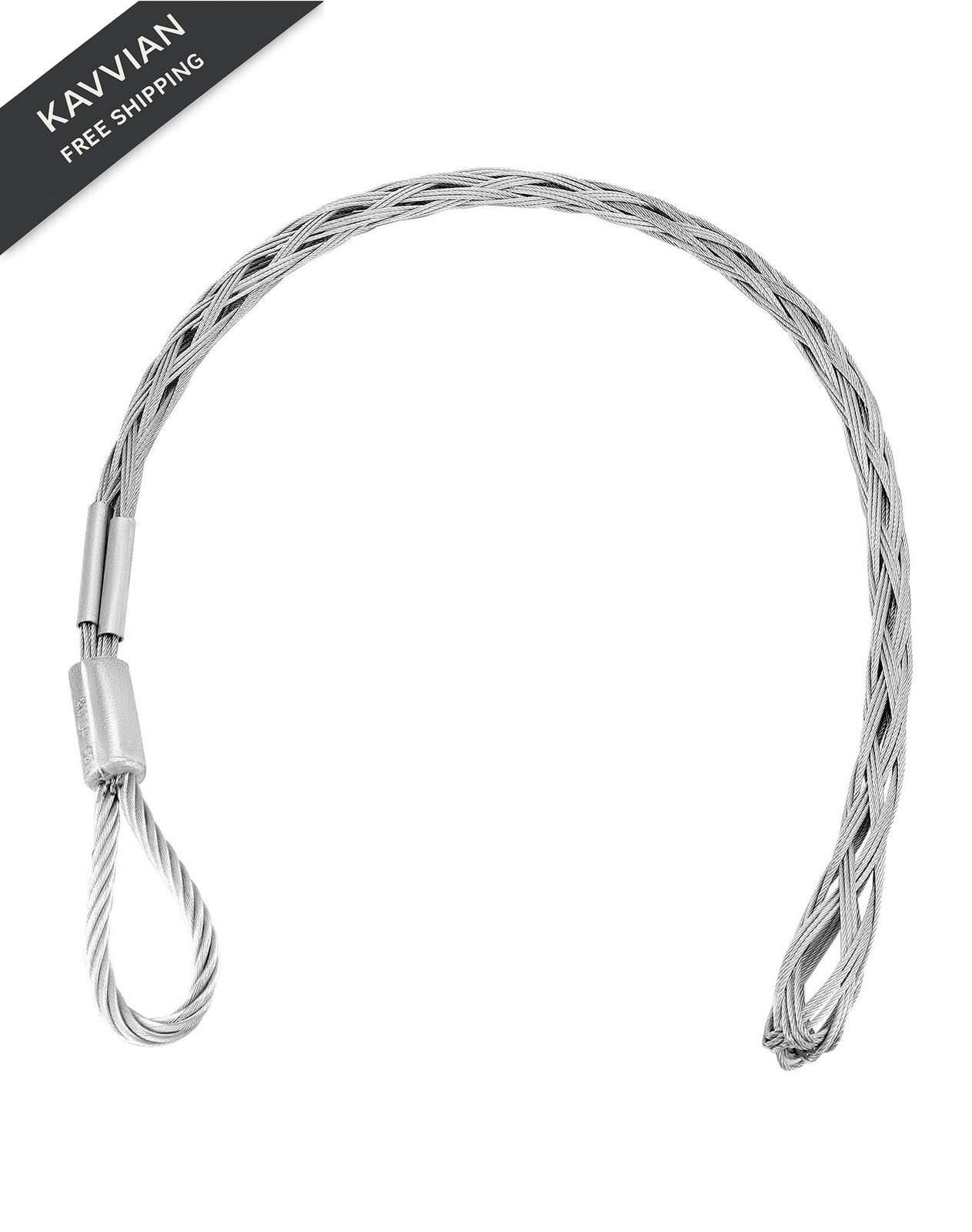 QWORK Cable Pulling Socks Grip, 3306 Lbs Breaking Strength, 3.3 1-2″, Ft