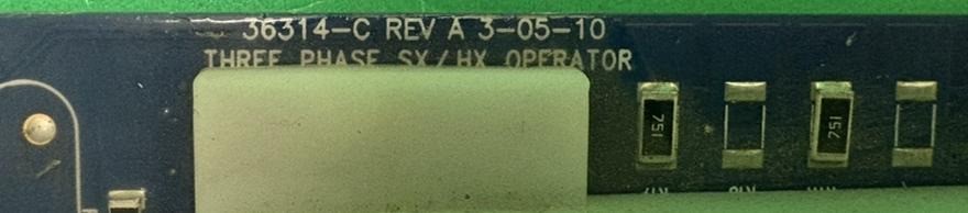 Genie Overhead door 36314-C REV A Three Phase SX/HX Operator Circuit Board