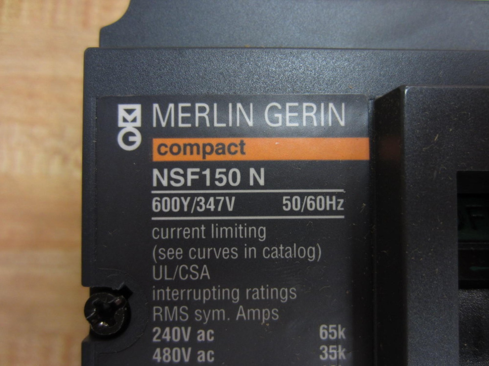 Merlin Gerin NSF150 N Circuit Breaker NSF150N