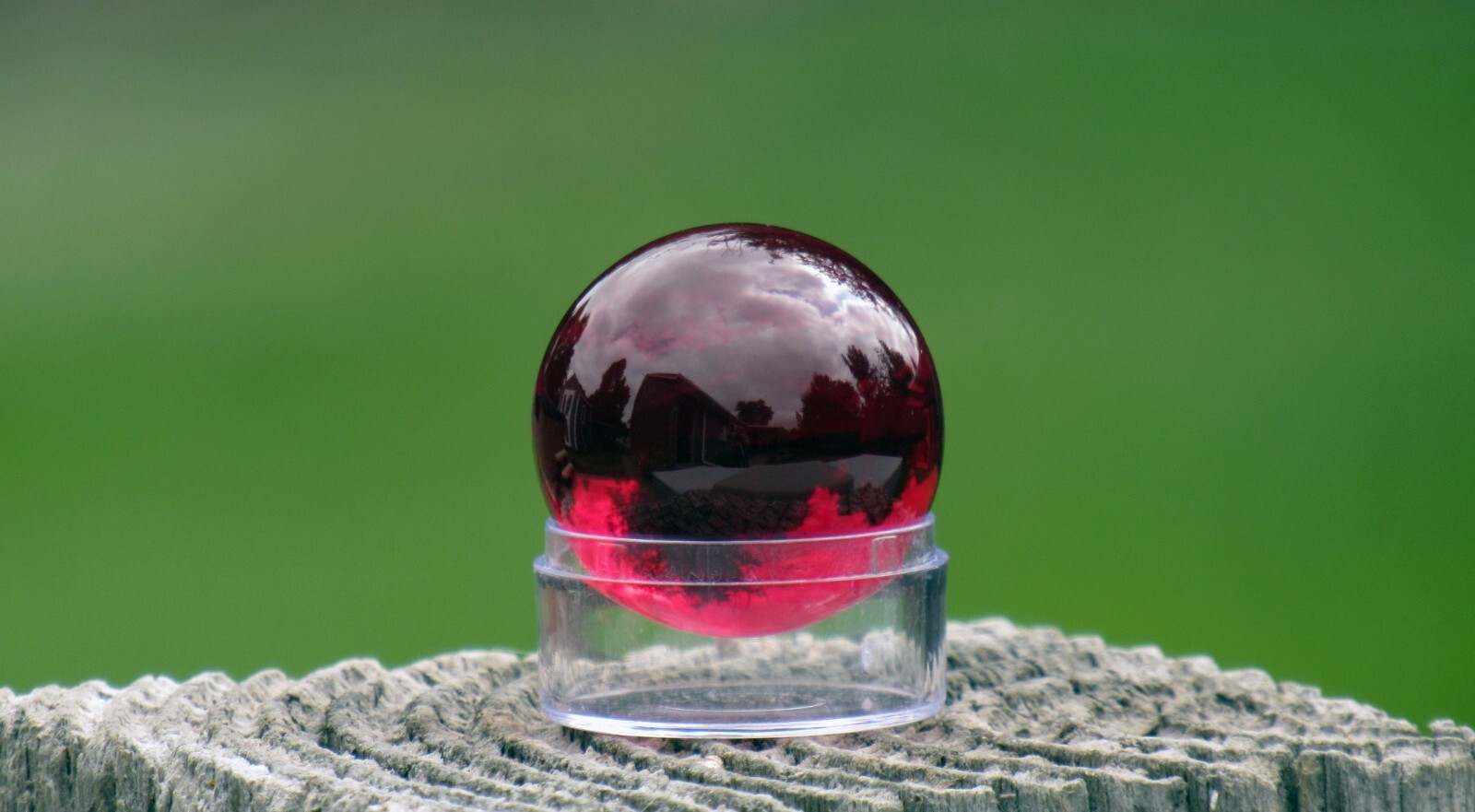 Ruby Ball 30mm Sphere, Corundum, Anxiety Relief, Everyday Carry, Gift