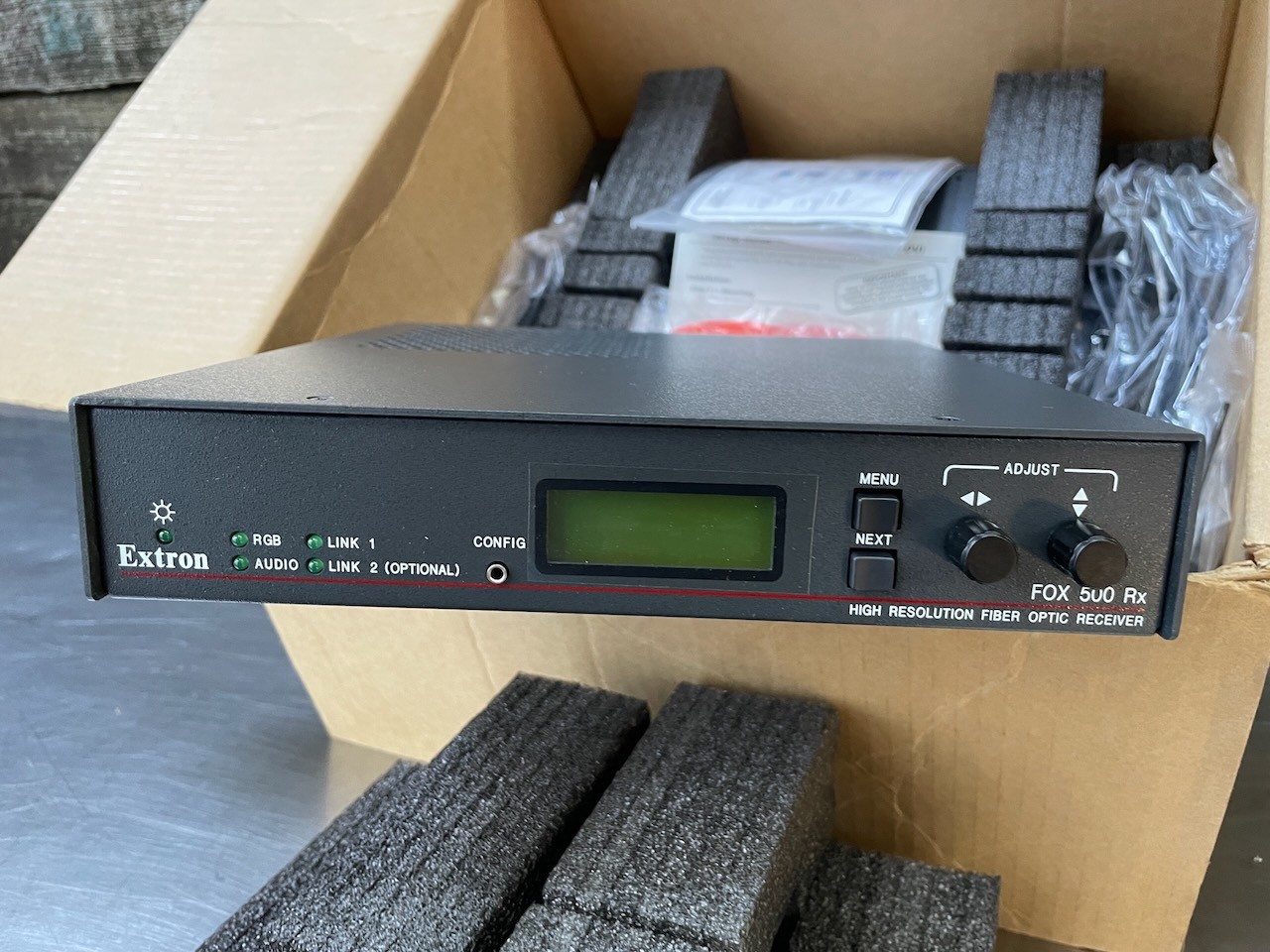Extron Electronics Fox 500 Tx & Rx Fiber Optic Transmitter with Accessories NIB