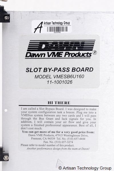Dawn VME VMESB6U160 Slot By-Pass Board