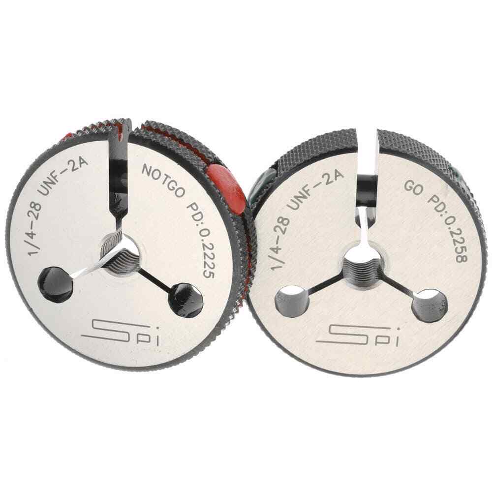 SPI 23-153-0 Threaded Ring Gage: 1/4-28 Thread, Class 2A, Go & No Go, Class 2A