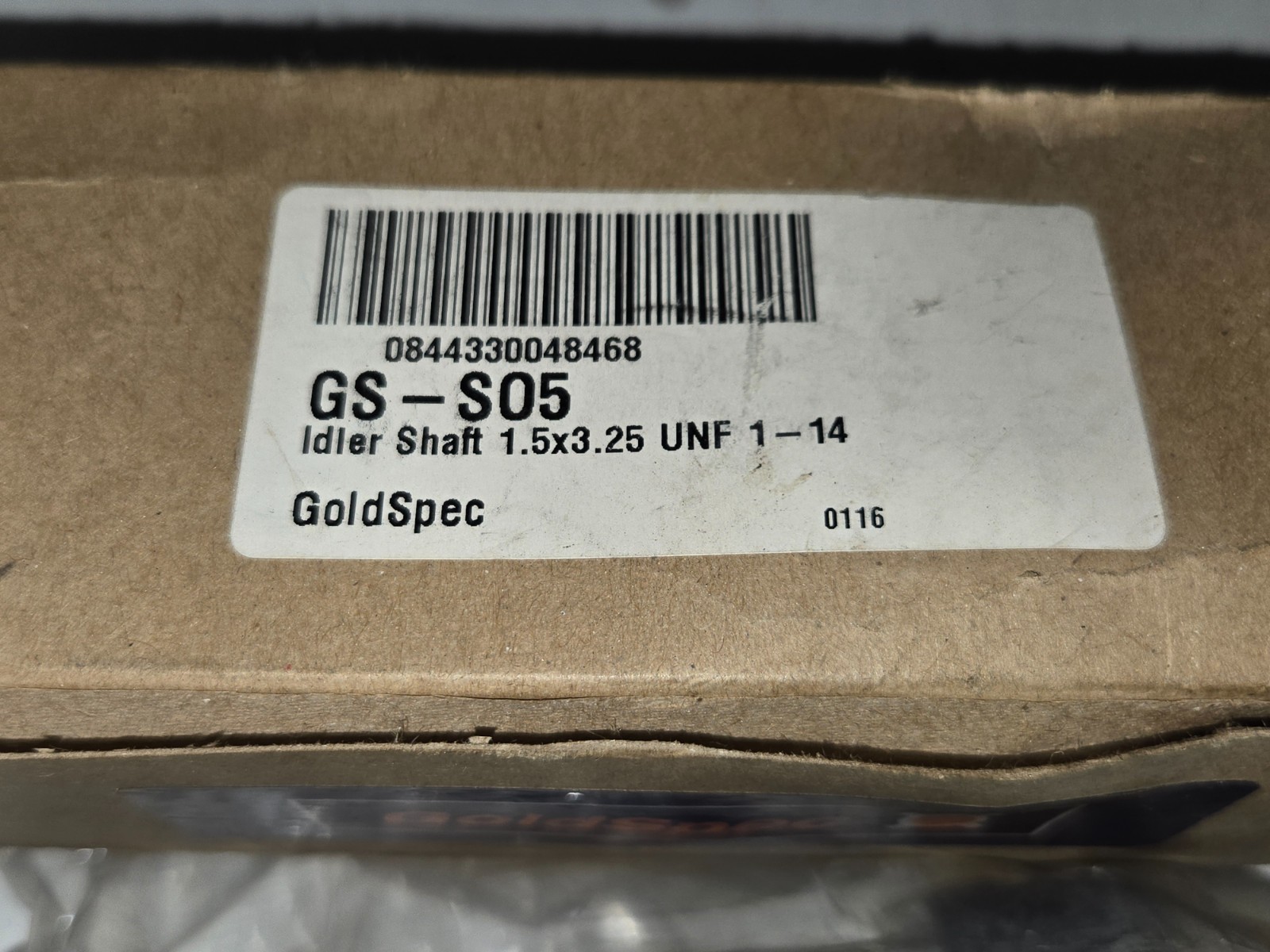 Goldspec GS-S05 Idler Shaft 1.5 x 3.25 UNF 1-14 NEW