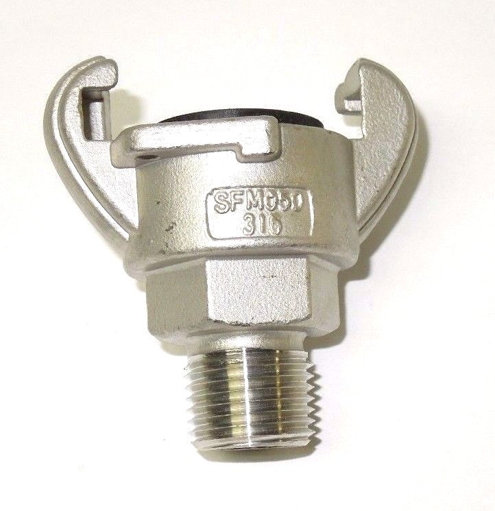 1/2″ Male NPT Universal Crowfoot Coupling Chicago Fitting 316 Stainless SFM050SS
