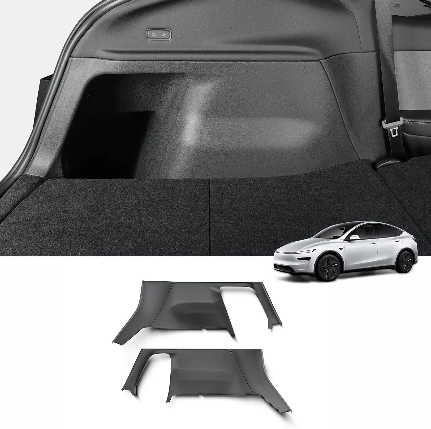 LUCKEASY Rear Trunk Side Protective Cover for Tesla Model Y Juniper 2026 2025 Ne
