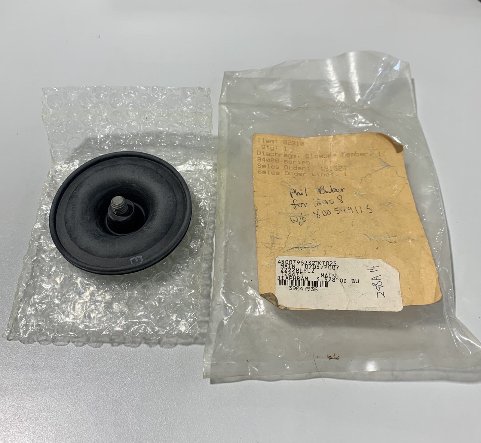 Emerson Baumann 8400 Series Diaphragm Closure Member 82310 3-3/8″ OD *NEW*