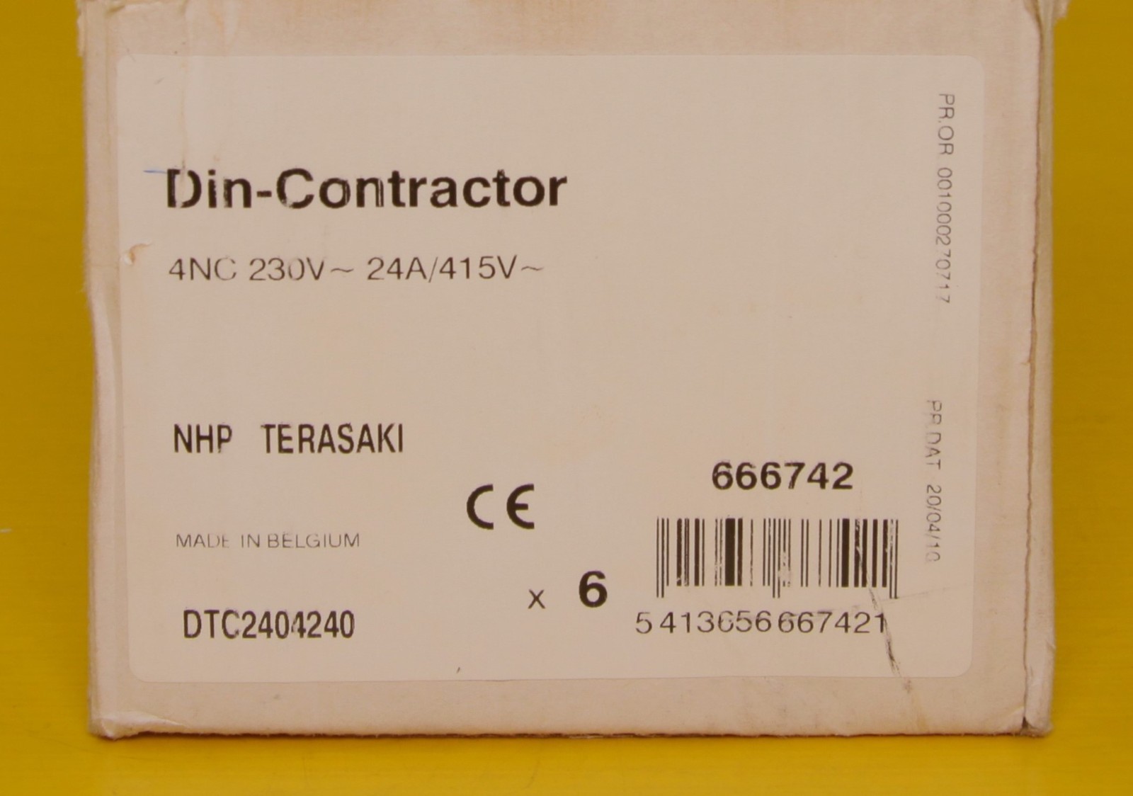 NHP Terasaki DTC2404240 Contactor ( 230 VAC Coil) 24A Contax – 666742