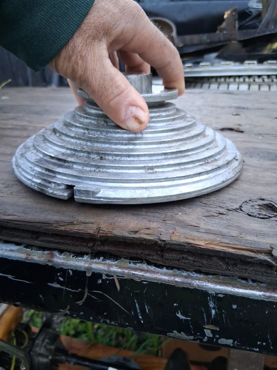 2 Aluminum L & R Overhead Door Cable Guides? Approx Steampunk Lamp Bases