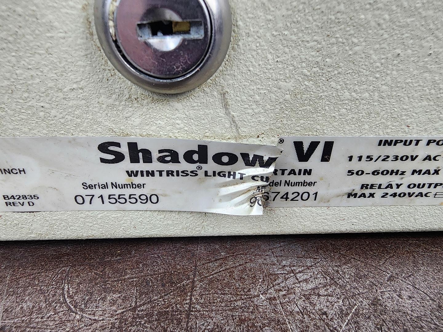 Wintriss 9674201 D43145 Shadow VI light Curtain Control