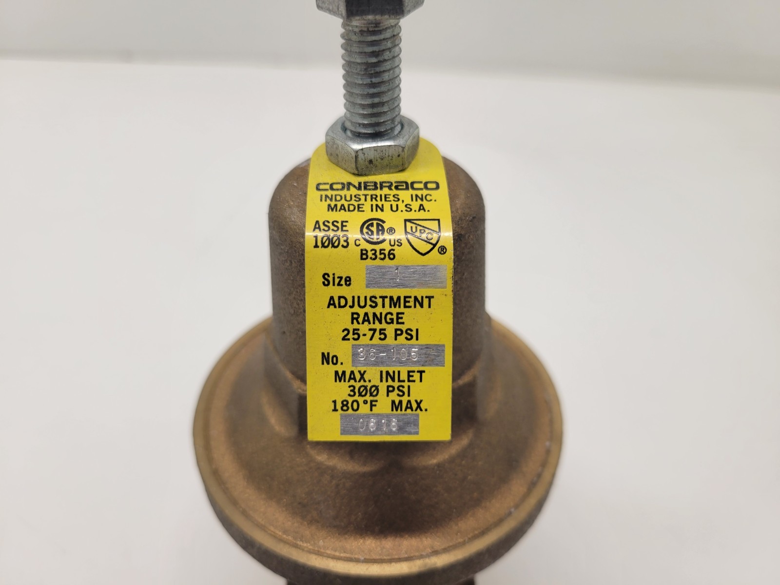 NEW OLD STOCK! CONBRACO SIZE 1 25-75PSI WATER REGULATING VALVE 36-105