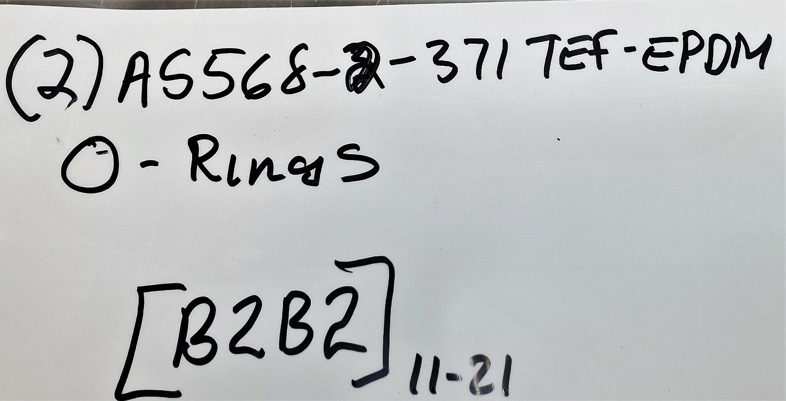 (2) AS568-371 TEF-EDPM O-Ring Size 8.475 X 0.210″ in [B2B2]