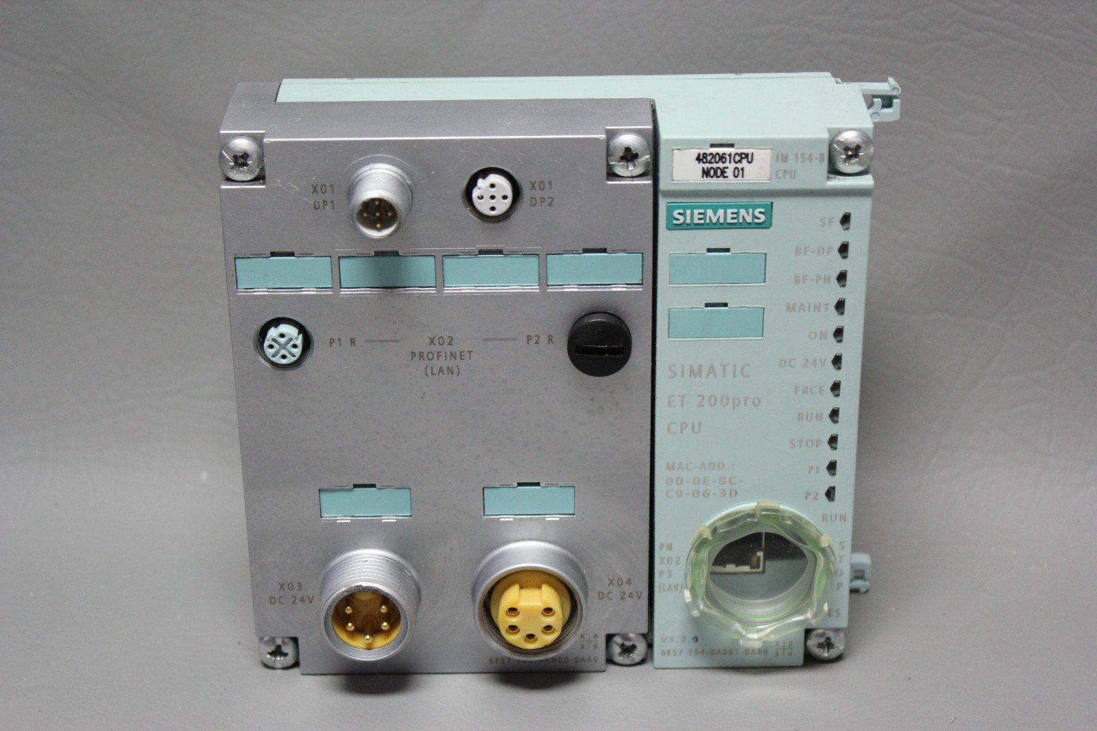 SIEMENS SIMATIC ET 200pro CPU MODULE W/PROFINET 6ES7 154-8AB01-0AB0