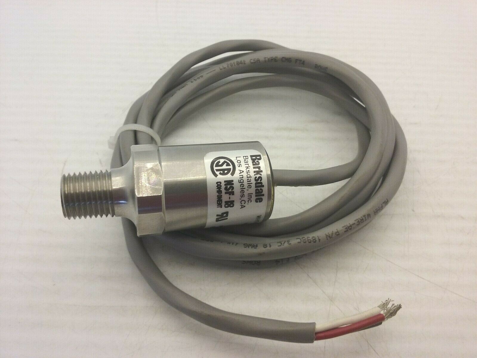 BARKSDALE 711S-14-2F-2F-W72 PRESSURE TRANDUCER ADJ 2-10PSI 5A 125/250 VAC NNB
