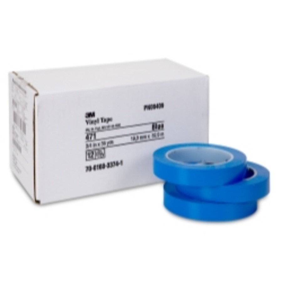 3M 6409 Scotch Plastic Tape 471, Blue, 3/4″ x 36 yds.