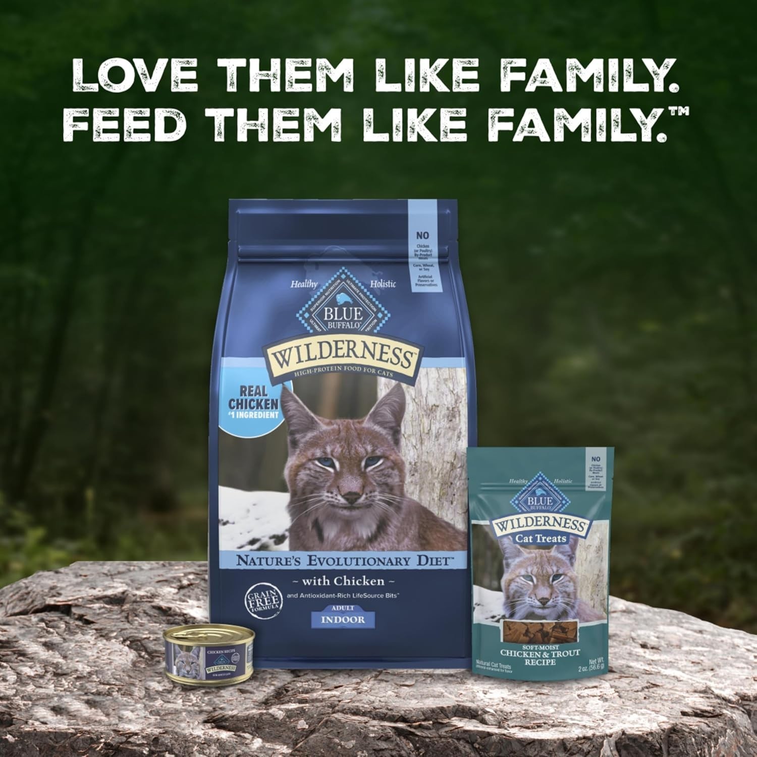 Blue Buffalo Wilderness Chicken Natural High-Protein Grain-Free Dry Food, 15lb