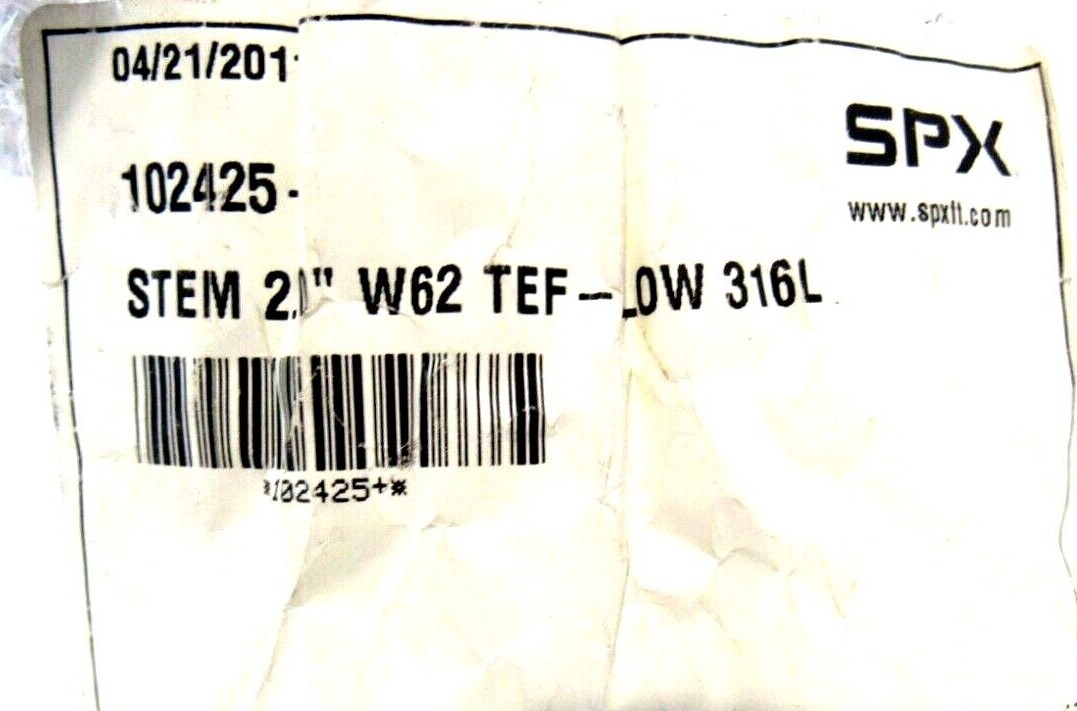 NEW SPX 102425+STEM 2.0″ W62 TEF-FLOW 316L INSERT W62TEFFLOW316L