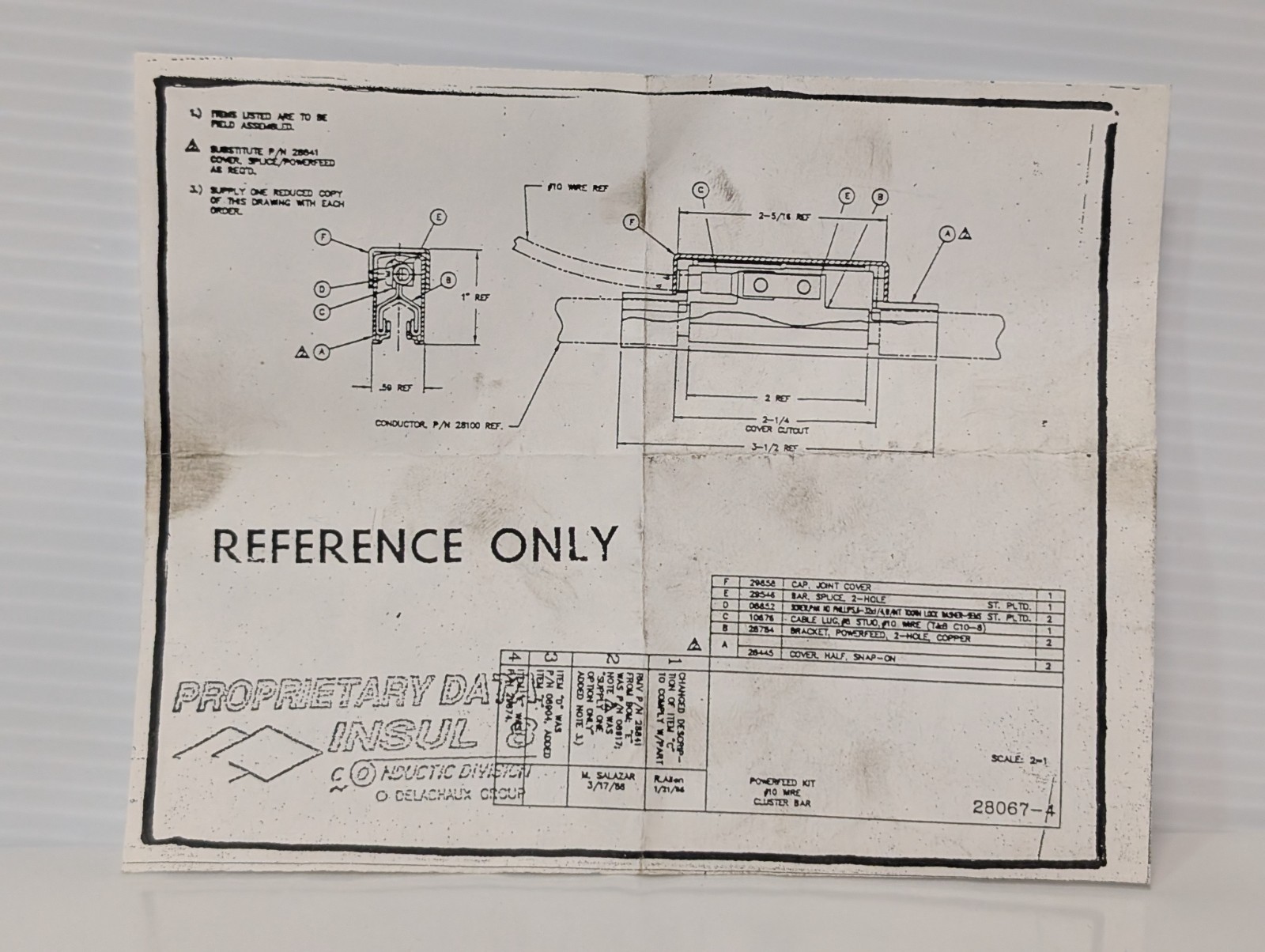 Lot of 2: INSUL-8 28067 industrial in-line power feed component kits #10 Wire