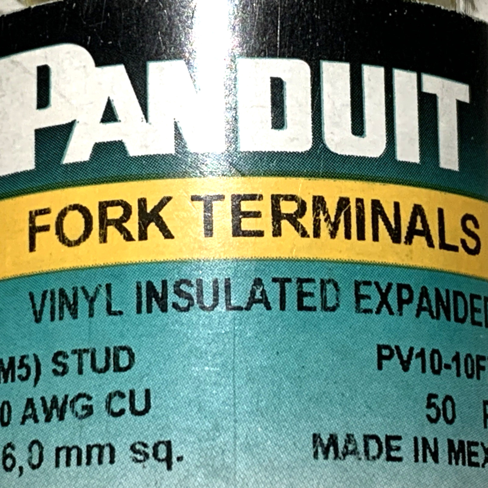 Panduit PV10-10FX-L Fork Terminal PV1010FXL (37 Out Of a Pack of 50) 75 Cents Ea