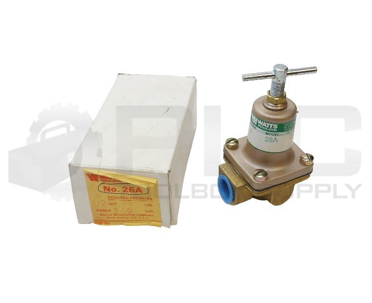 NEW WATTS 26A PRESSURE REGULATOR 1/2″ SET 3-50LBS NUMBER 4 *READ*