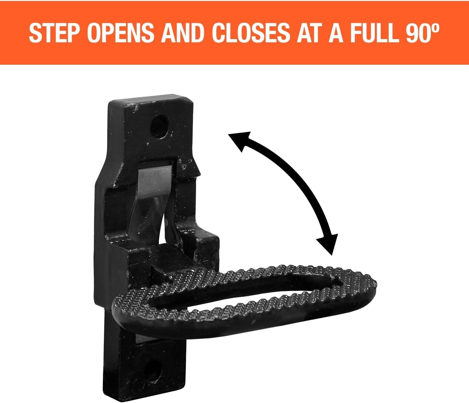 B2797BPC Folding Safety Step And Handle With Safety Storage, Black E-Coat Fin…