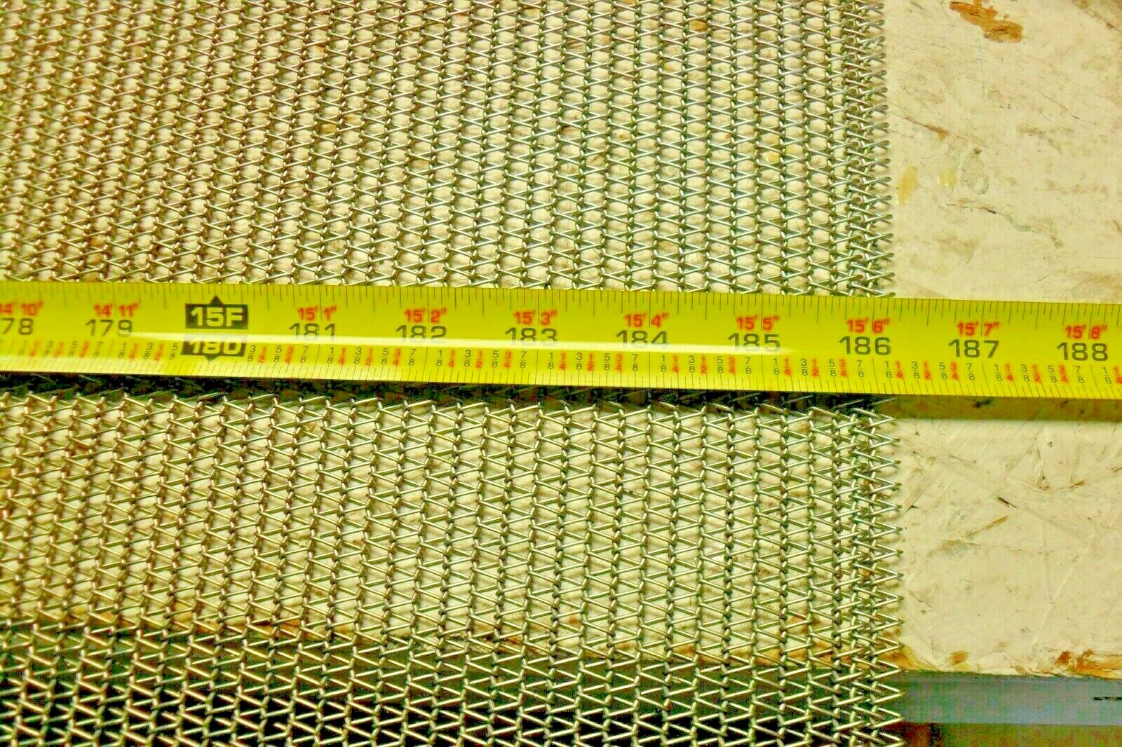 ASHWORTH Stainless Steel Cleatrac Wire Mesh Conveyor Belting 15ft x 3ft Wide New