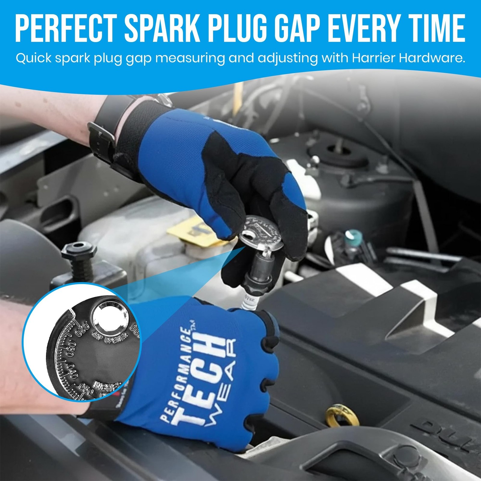 Harrier Hardware 3-Pack Spark Plug Gap Gauge Tool – Coin-Style Gapper with SA…