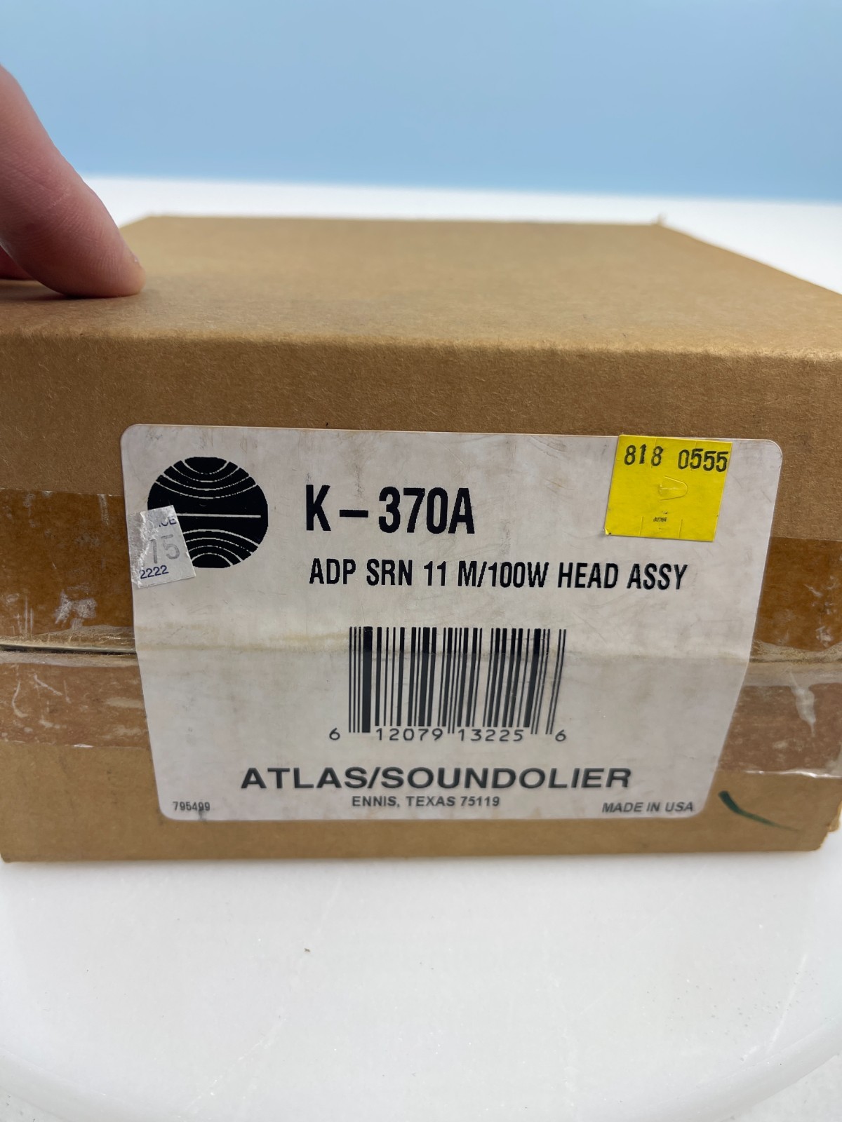 Atlas Sound K-370A ADP SRN 11 M/100W Head Assembly New In Box
