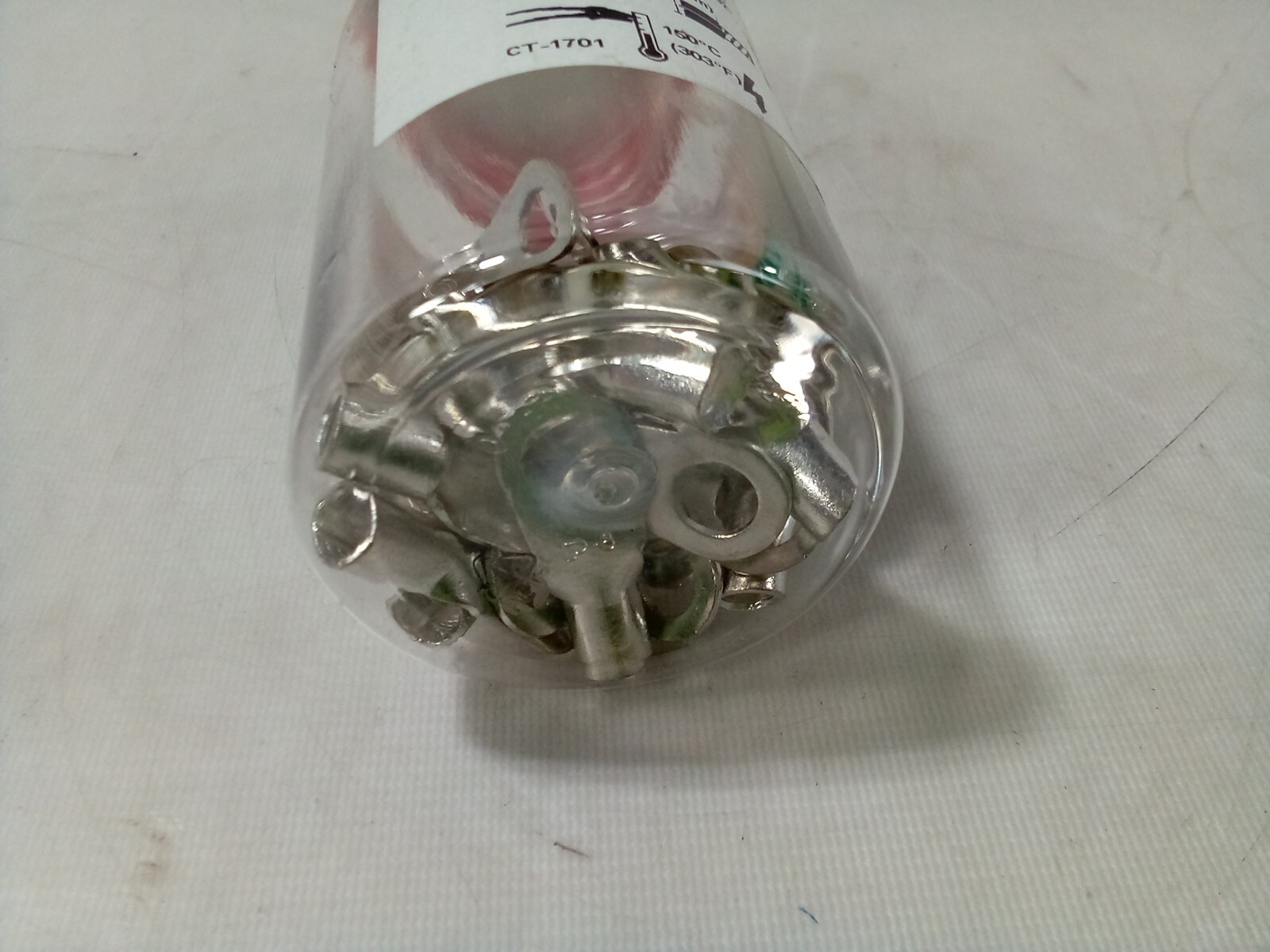 Bottle of 25 Panduit Ring Terminal P8-14R-Q Non-Insulated 1/4 Inch (M6)