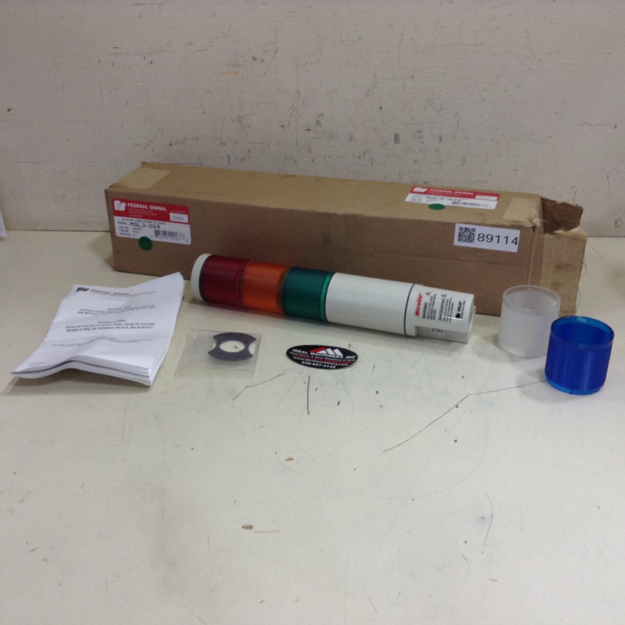 FEDERAL SIGNAL Stack Signal Light MSL3-024 New #89114
