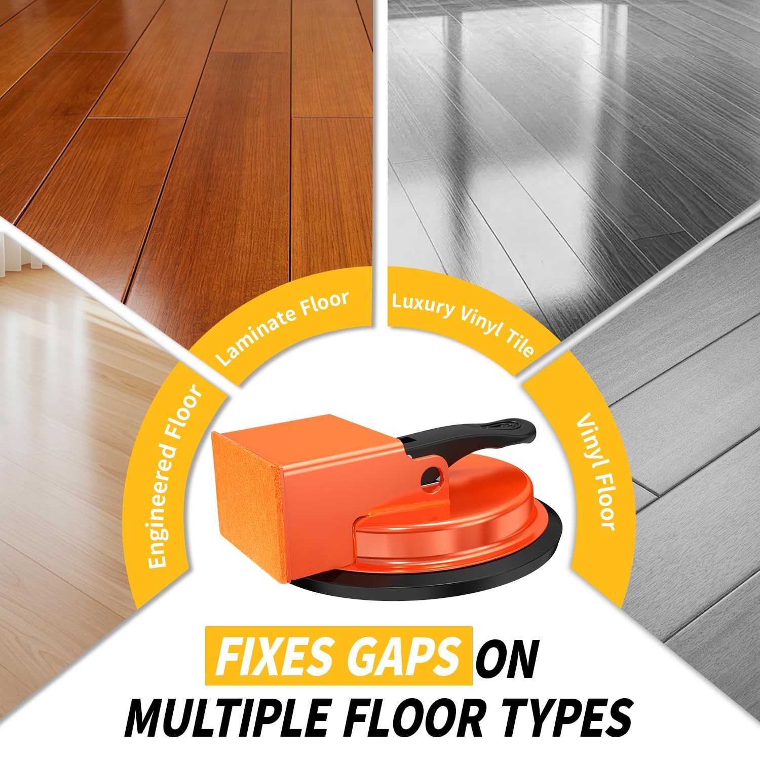 Floor Gap Fixer Tool, Upgraded Heavy Duty Laminate Floor Suction Cup Gap Repa…