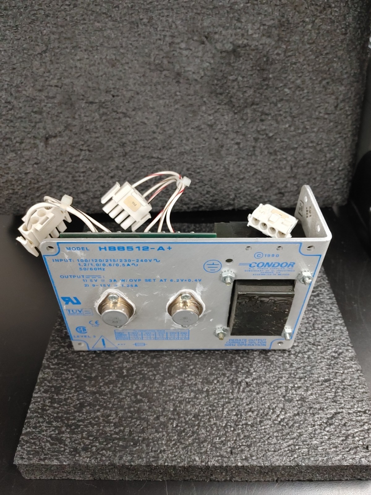 CONDOR HBB512-A+ 5VDC 3A W/OVP Output Power Supply