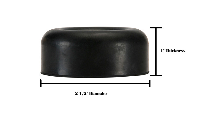 2PK Extreme Heavy Duty Rubber Foot (Feet) Pads Anti Vibration Isolator 1″ X 2.5″