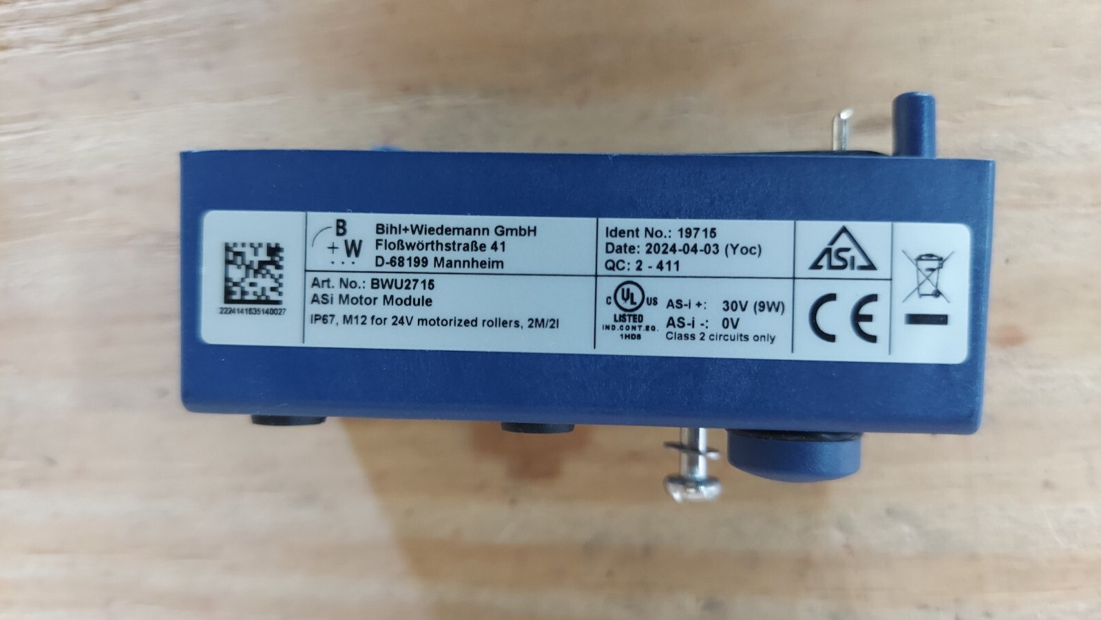 New Bihl + Wiedemann BWU2715 19715 ASi Motor Module