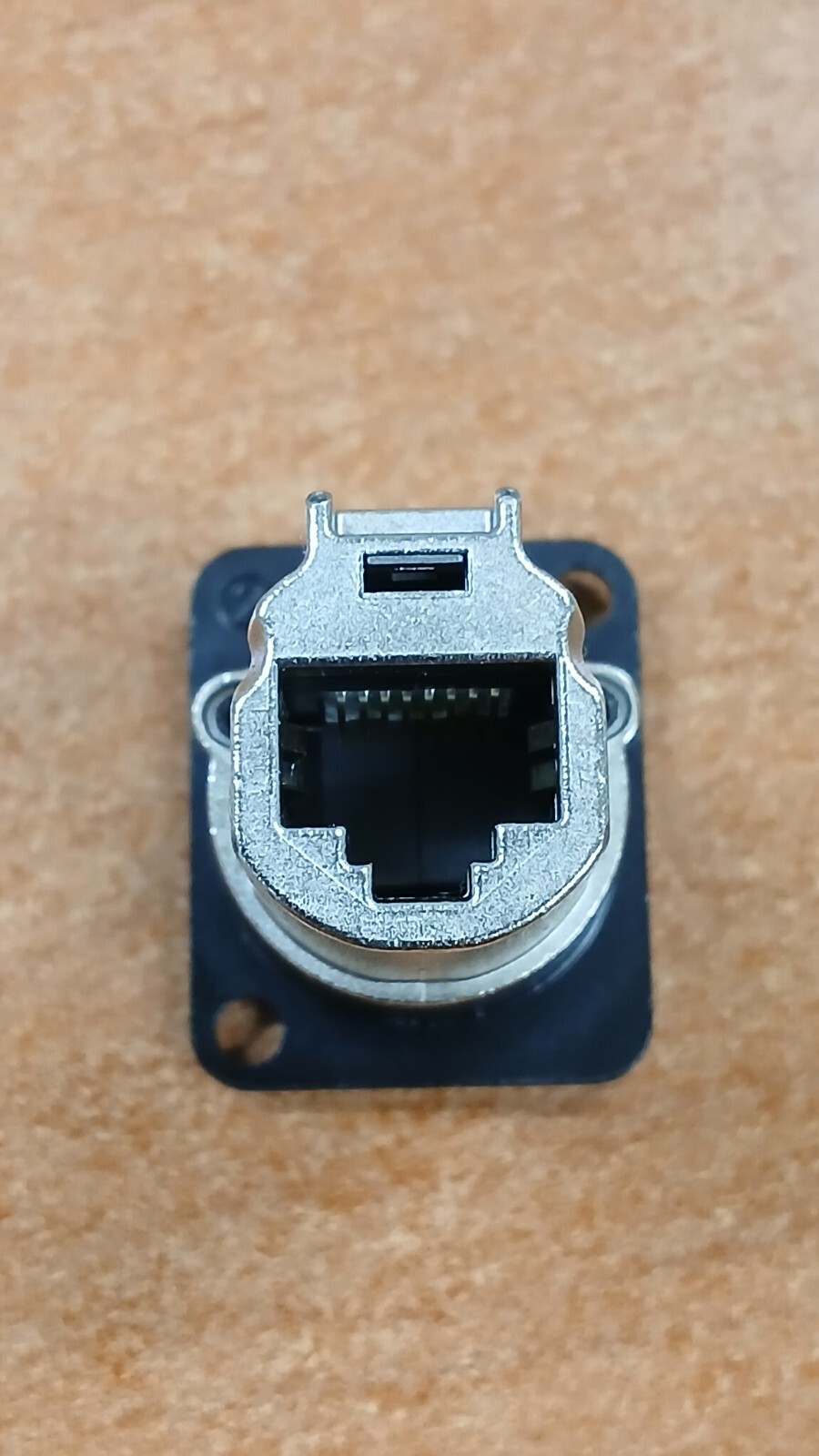 NEUTRIK NE8FDX-P6-B Black CAT 6A RJ45 Connector Straight Chassis Mount feed-thru