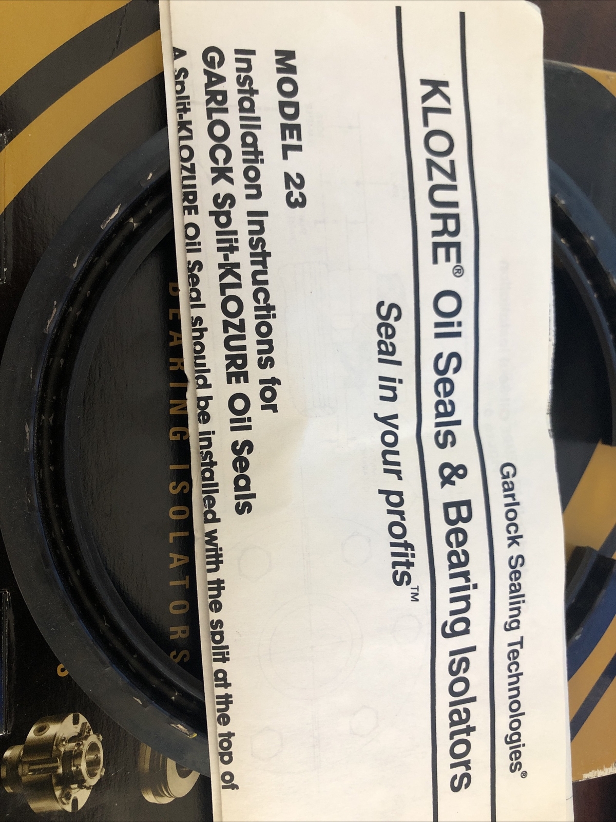 Genuine GARLOCK KLOZURE 25003-2921 OIL SEALS 5.000″ X 6.250″ X 0.500″ 23X2921