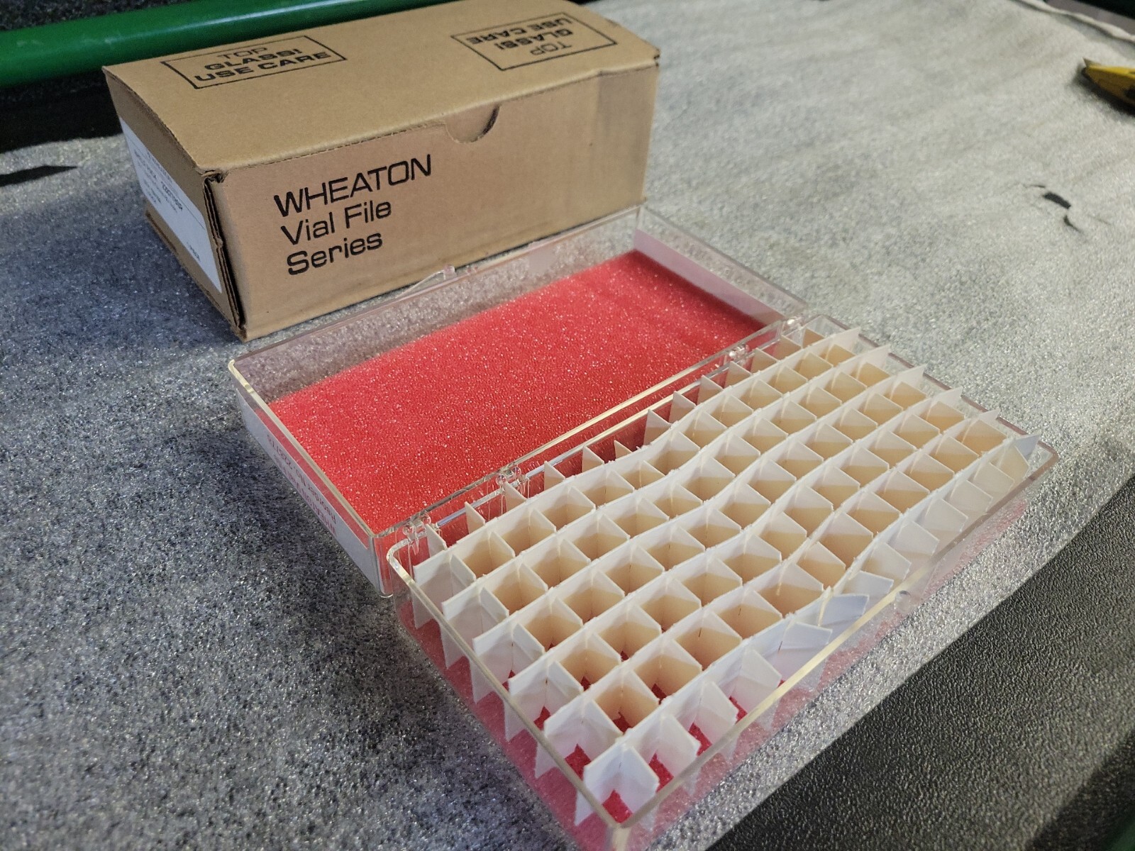 WHEATON 228778SP Vial File Case,Holds 60 Vials | Shelf Pack 228778 1 Per Pack