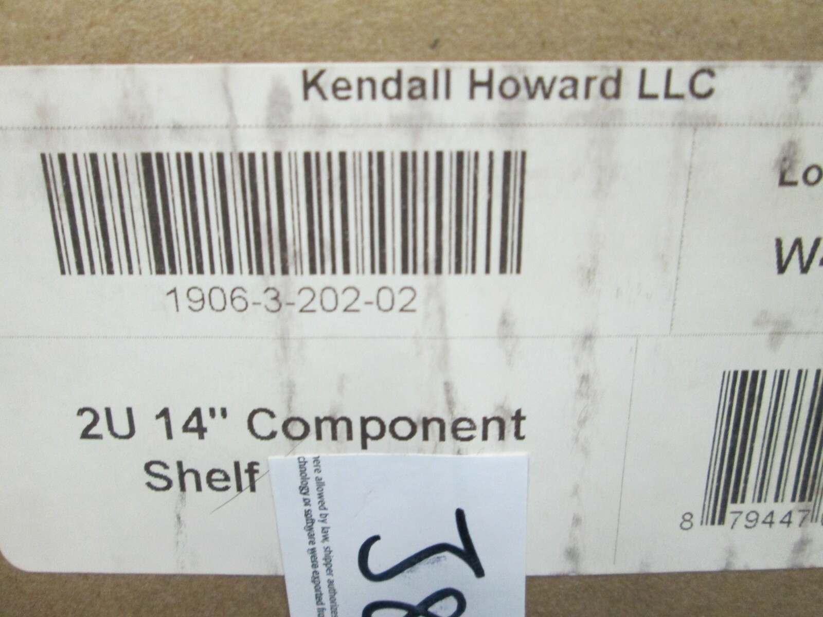 Kendall Howard 2U 14 Inch Component Shelf 17″x14″ Box of 2 (NIB)