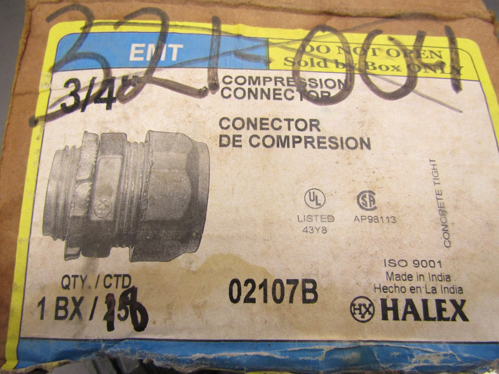 Halex 02107B 3/4″ Compression Connector Lot of 18!