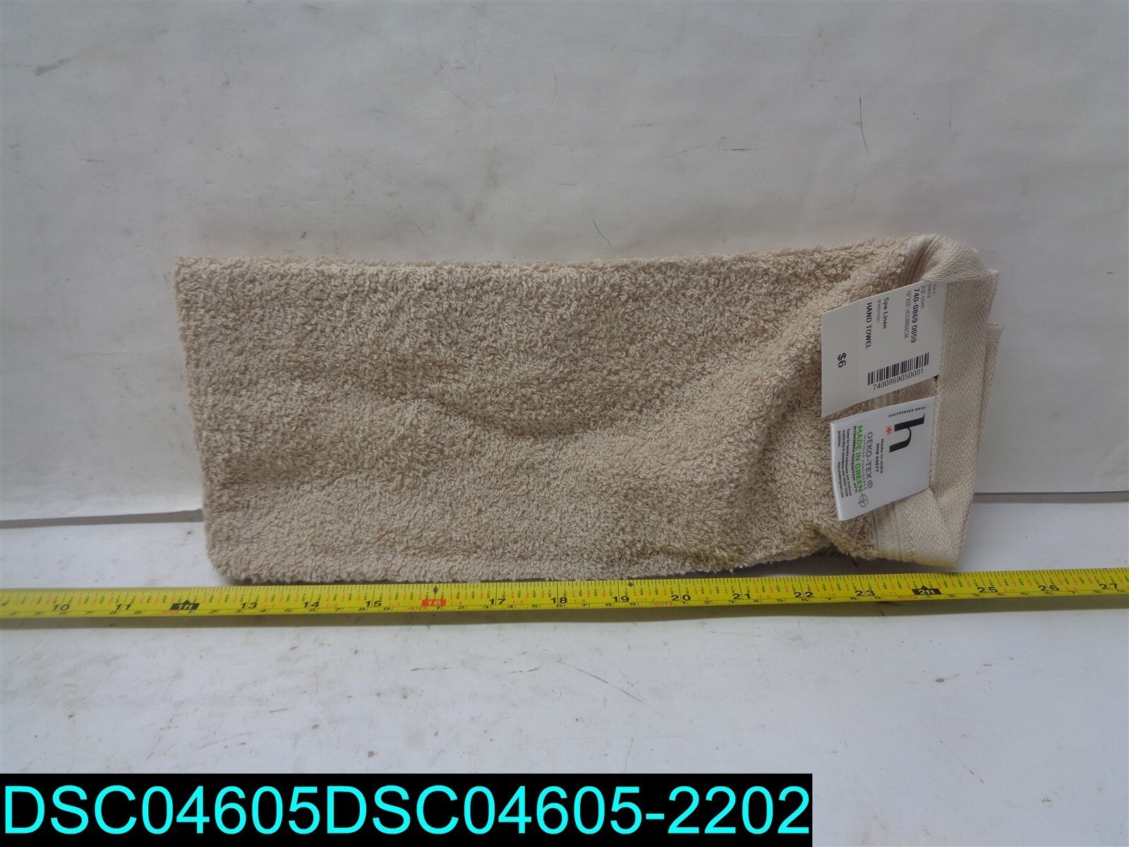 QTY=9: OEKO-TEX HAND TOWELS 93677 740-0869 0059