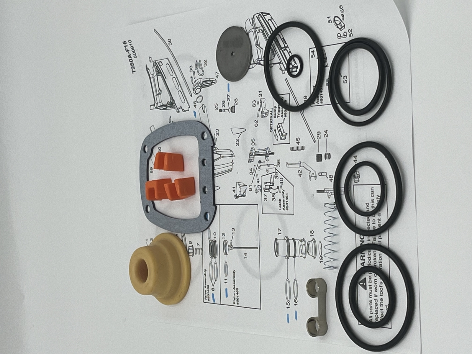 Kit compatible for T250A-F16 500927, 500936, 500917, 501414, 900627, 501404