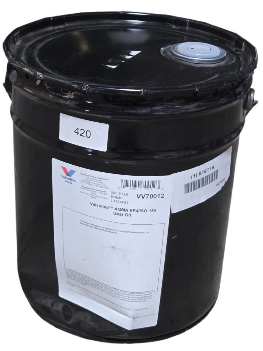 Valvoline VV70012 AGMA 5 Gal EP4 ISO 150 Gear Oil