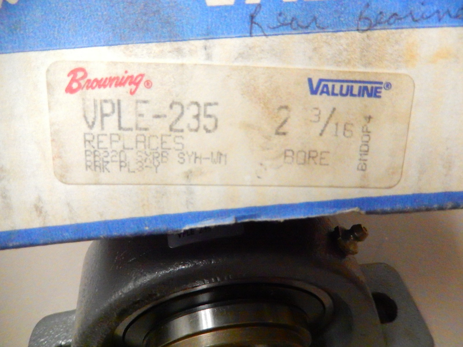 Browning VPLE-235 Two Bolt Low Base Pillow Block Bearing 2-3/16 Bore With Collar