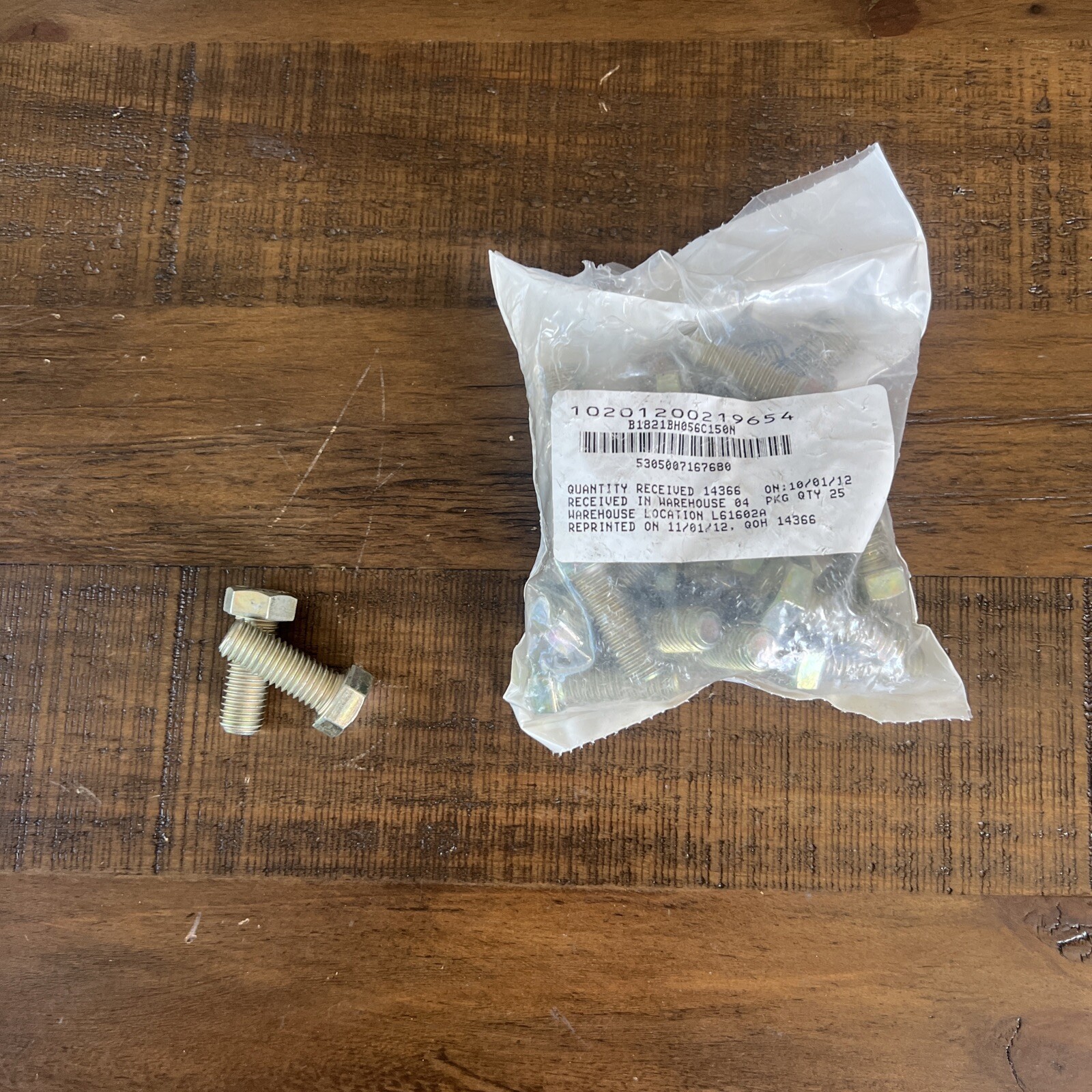25 Pack SCREW HEX HEAD 9/16-12 X 1.50 B1821BH056C150N